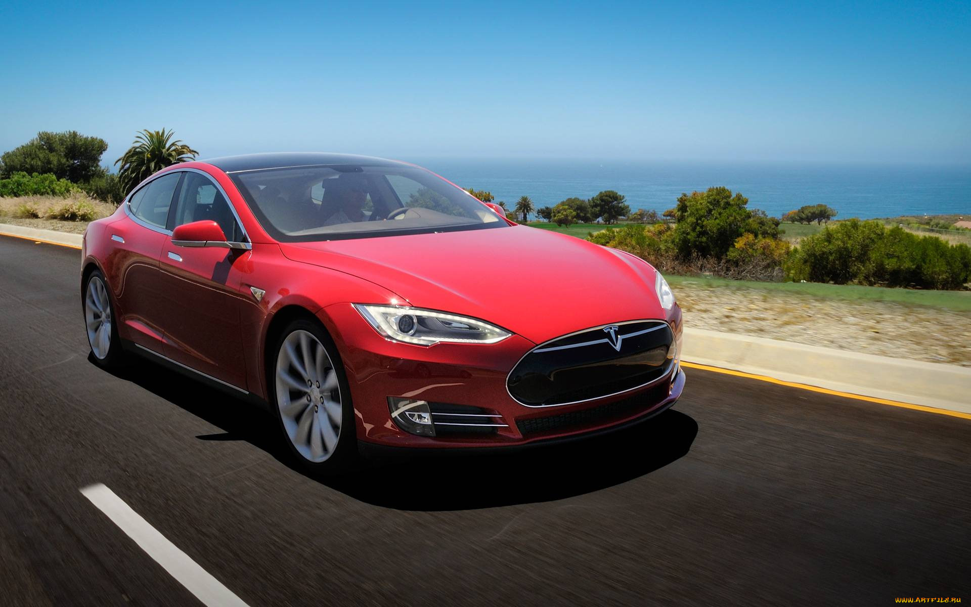 , tesla, model, s, electric